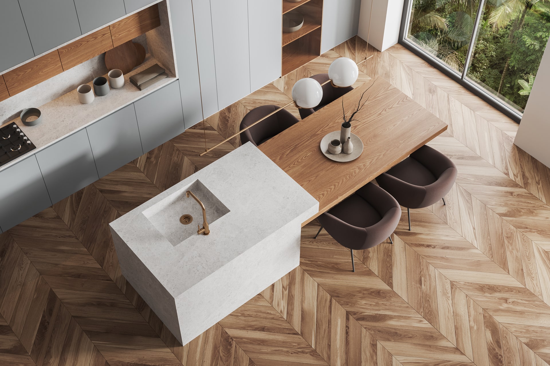 Dividing home space into zones with floor panels